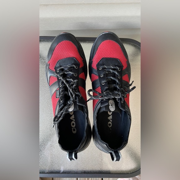 Coach Citysole Runner Shoes Black/Red Mens Sz 10.5 D